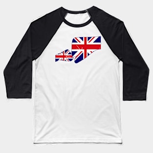 UK Baby Fist Bump Patriot Flag Series Baseball T-Shirt